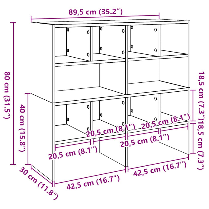 Shoe Racks 2 pcs Stackable Black Oak 89.5x30x40 cm