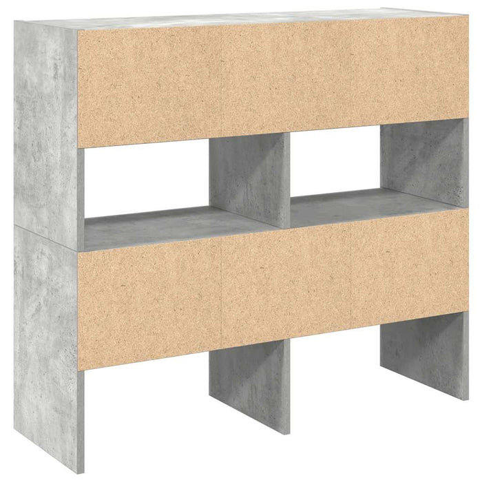 Shoe Racks 2 pcs Stackable Concrete Grey 89.5x30x40 cm