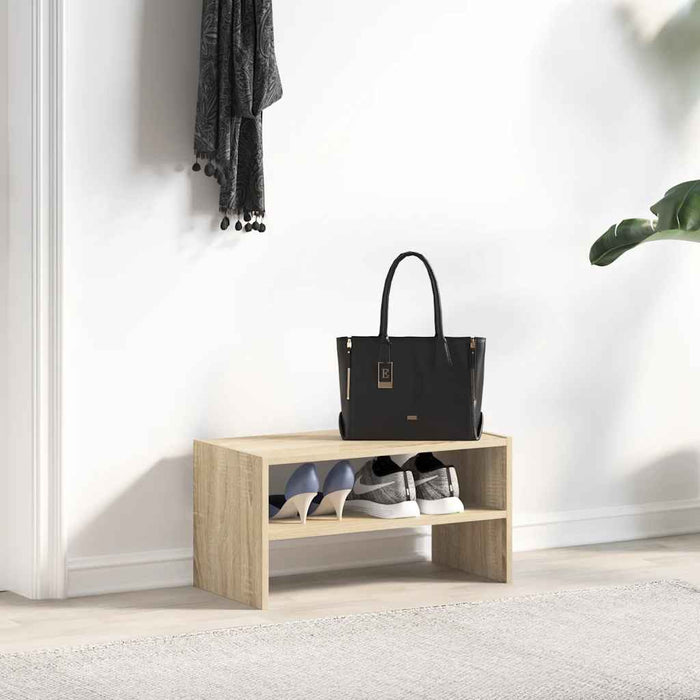 Shoe Rack Stackable Sonoma Oak 60x30x30.5 cm