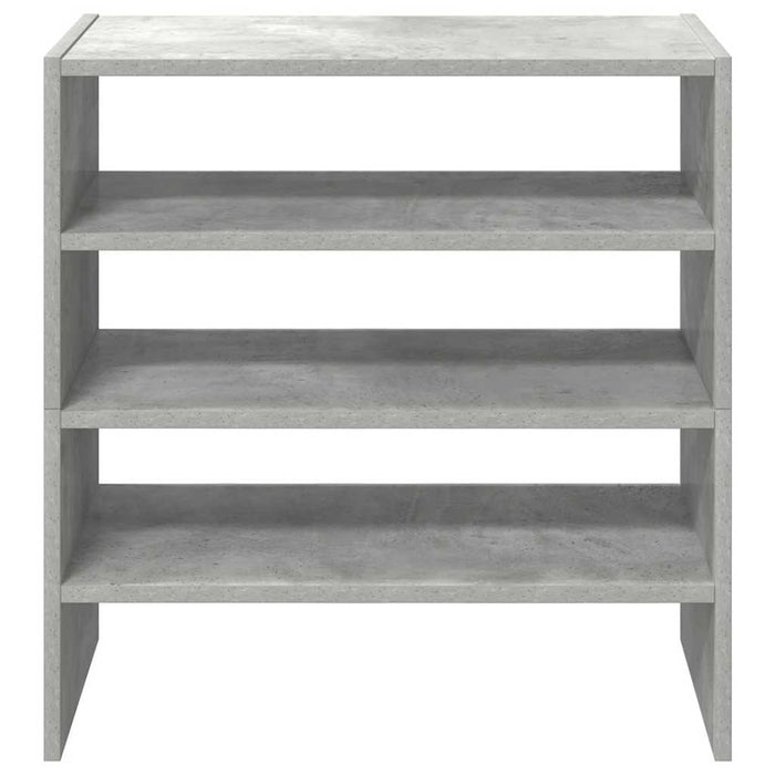 Shoe Racks 2 pcs Stackable Concrete Grey 60x30x30.5 cm