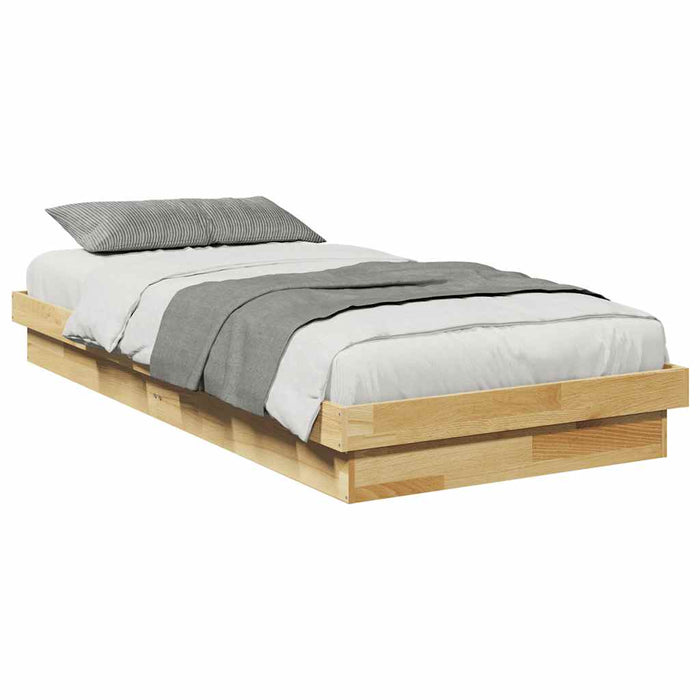 Bed Frame Without Mattress 80x200 cm Solid Oak Wood