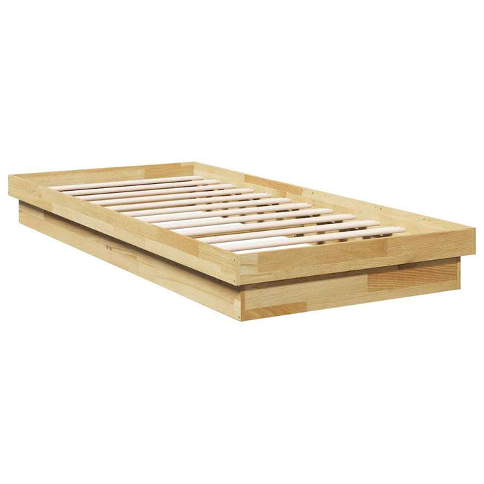 Bed Frame Without Mattress 80x200 cm Solid Oak Wood