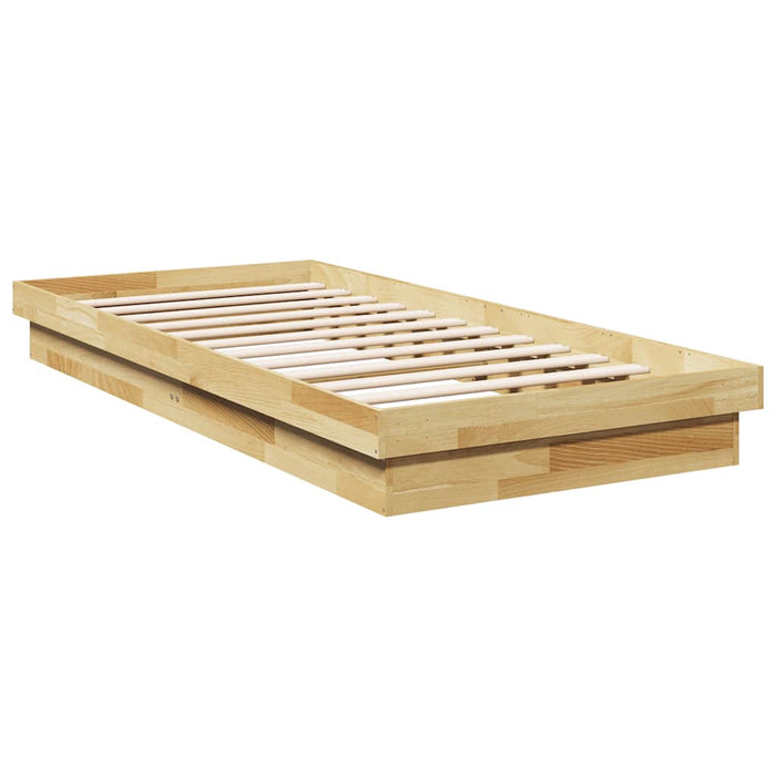 Bed Frame Without Mattress 80x200 cm Solid Oak Wood