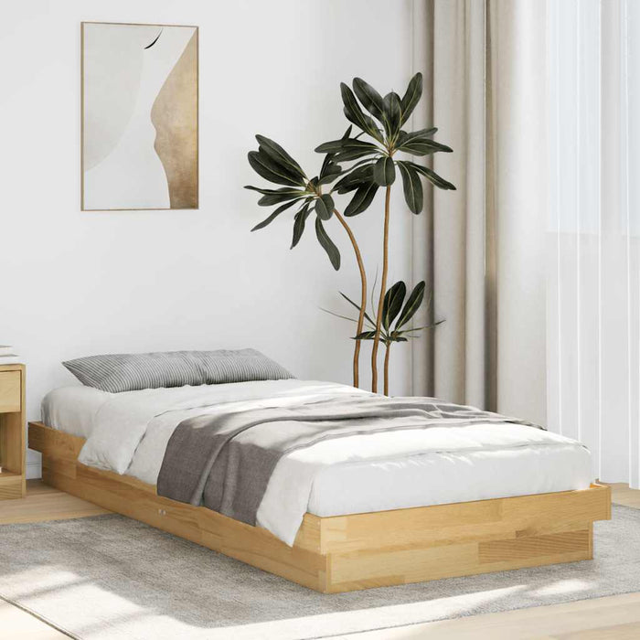 Bed Frame Without Mattress 80x200 cm Solid Oak Wood