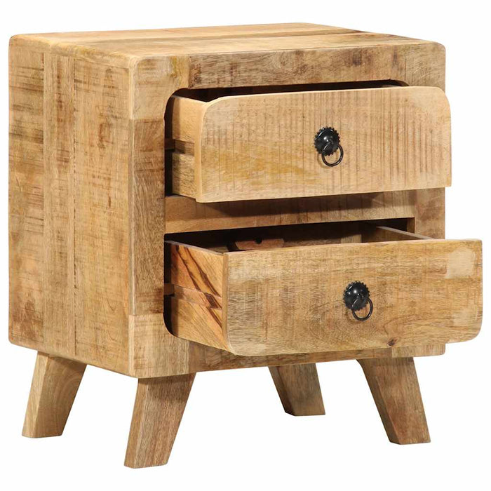 Bedside Cabinet 40x32x46 cm Solid Wood Rough Mango