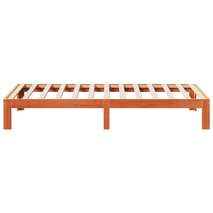 Bed Frame without Mattress Wax Brown 90x200 cm Solid Wood Pine