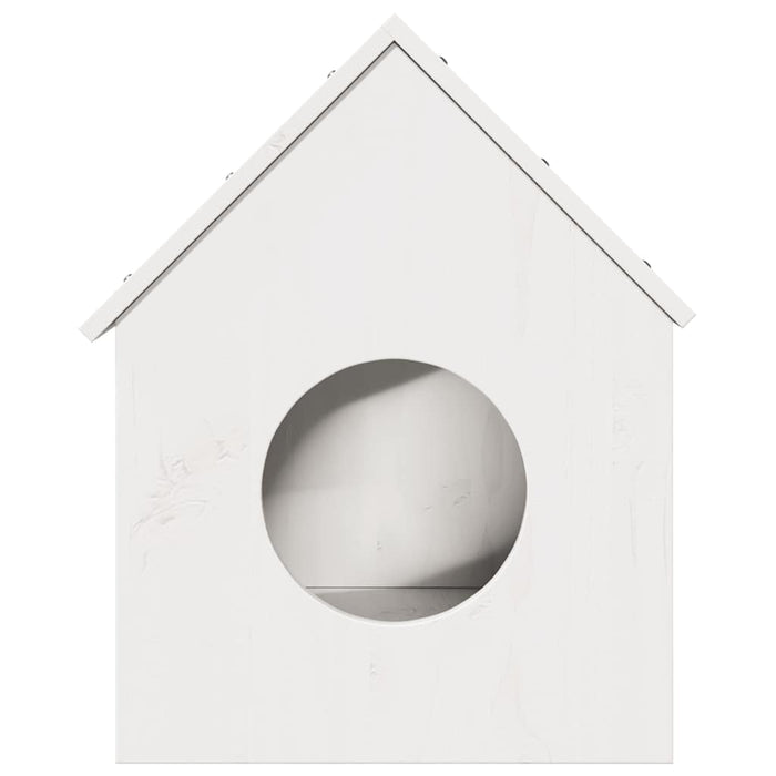 Cat House White 41x50x50 cm Solid Wood Pine