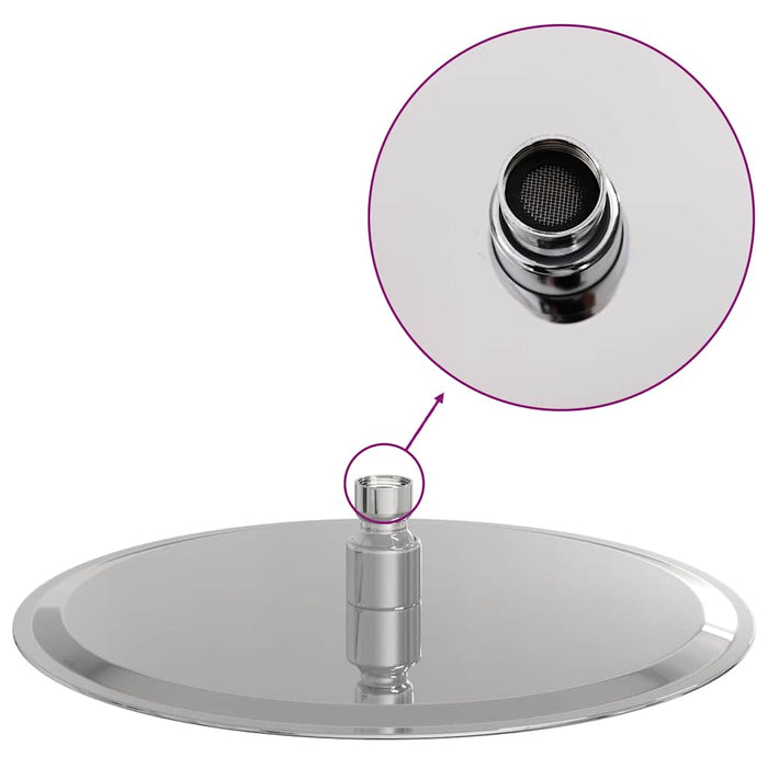 Rain Shower Head Stainless Steel 304 25 cm Round