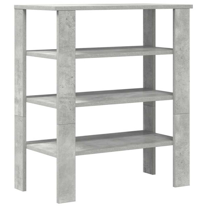 Shoe Rack Concrete Grey 61x32x70 cm Engineered Wood