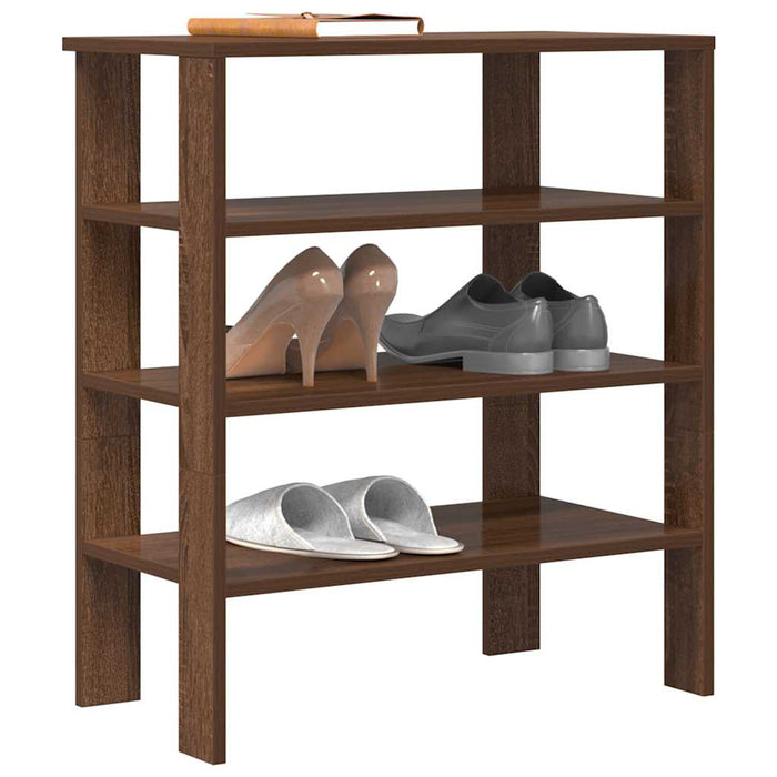 Shoe Rack Brown Oak 61x32x70 cm Engineered Wood