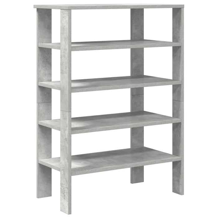 Shoe Rack Concrete Grey 61x32x87.5 cm Engineered Wood