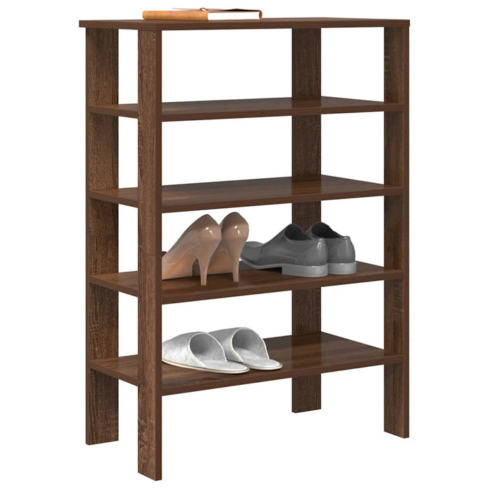 Shoe Rack Brown Oak 61x32x87.5 cm Engineered Wood