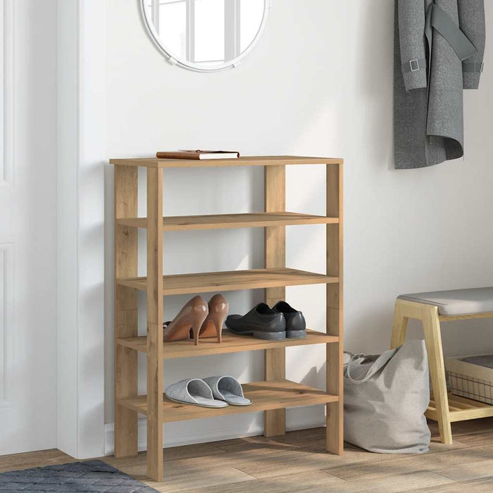 Shoe Rack Artisan Oak 61x32x87.5 cm Engineered Wood