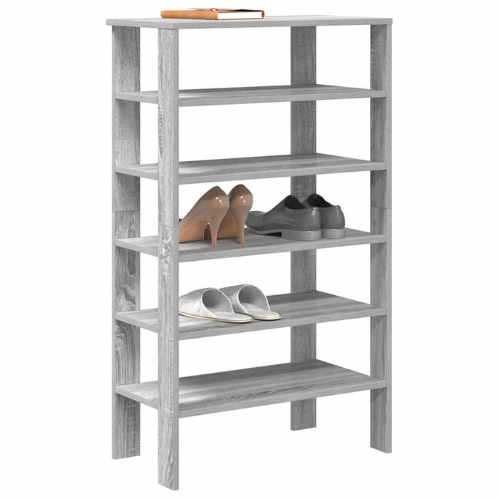 Shoe Rack Grey Sonoma 61x32x105 cm Engineered Wood