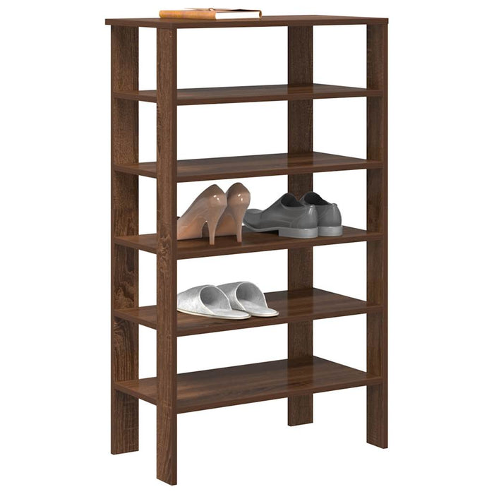 Shoe Rack Brown Oak 61x32x105 cm Engineered Wood