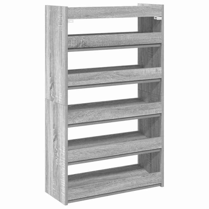 Shoe Rack Grey Sonoma 60x25x100 cm Engineered Wood