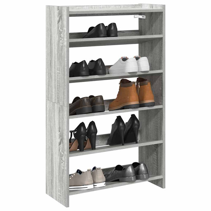 Shoe Rack Grey Sonoma 60x25x100 cm Engineered Wood