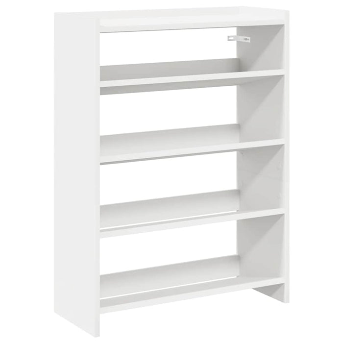 Shoe Rack White 60x25x81 cm Engineered Wood