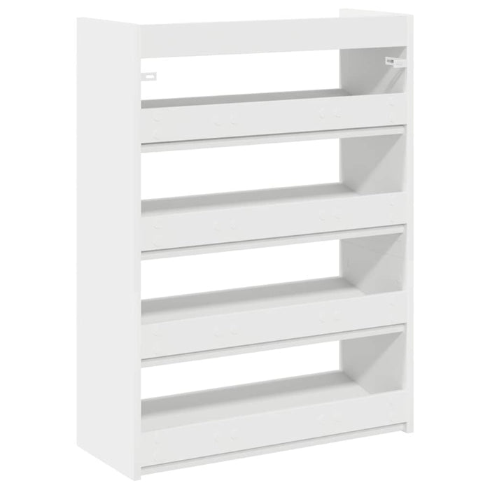 Shoe Rack White 60x25x81 cm Engineered Wood