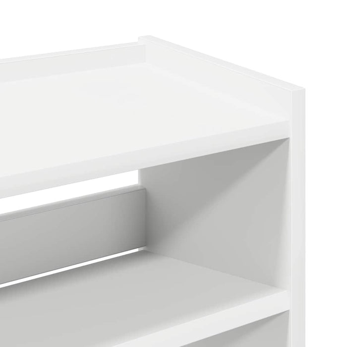 Shoe Rack White 60x25x81 cm Engineered Wood