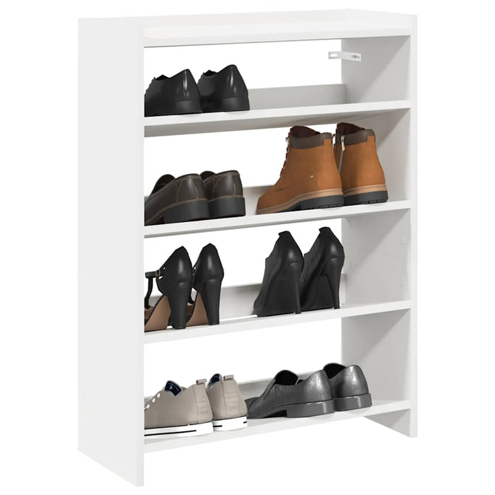 Shoe Rack White 60x25x81 cm Engineered Wood