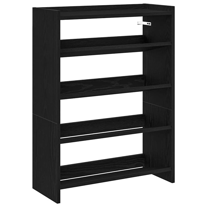 Shoe Rack Black 60x25x81 cm Engineered Wood