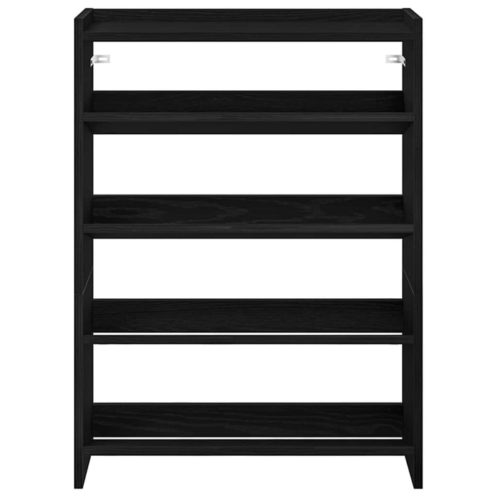 Shoe Rack Black 60x25x81 cm Engineered Wood