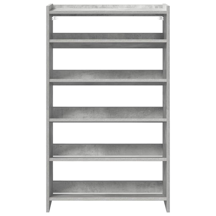 Shoe Rack Concrete Grey 60x25x81 cm Engineered Wood