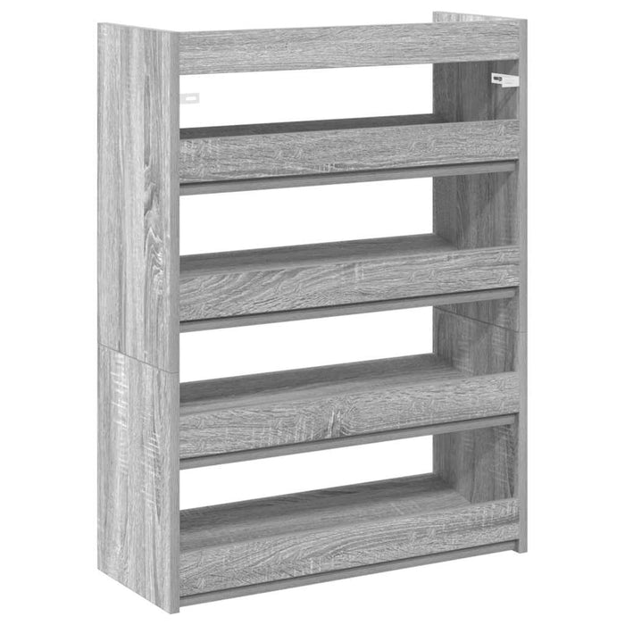 Shoe Rack Grey Sonoma 60x25x81 cm Engineered Wood