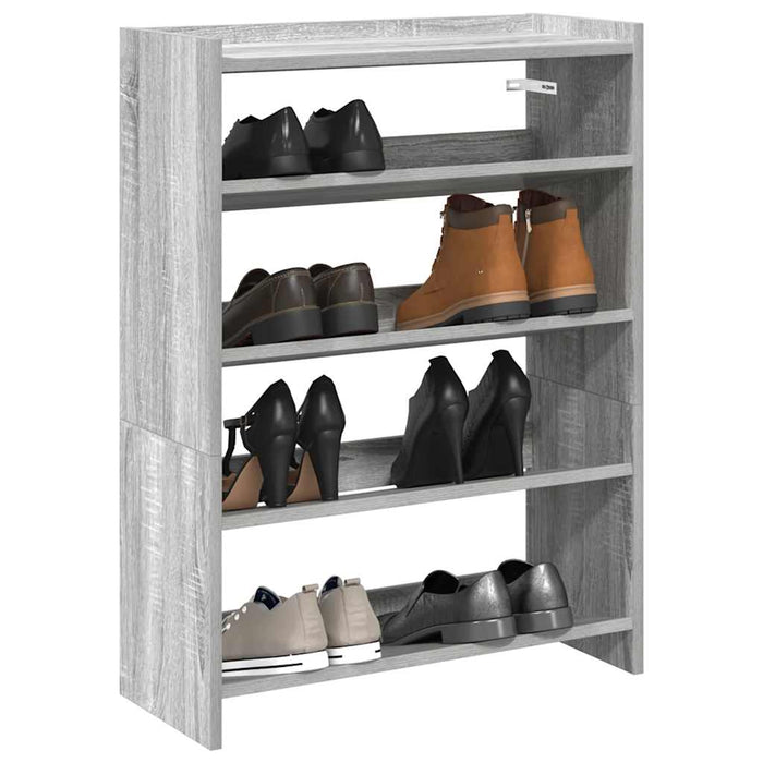 Shoe Rack Grey Sonoma 60x25x81 cm Engineered Wood