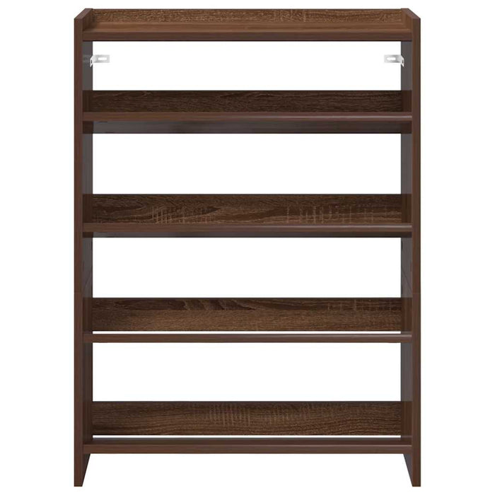 Shoe Rack Brown Oak 60x25x81 cm Engineered Wood