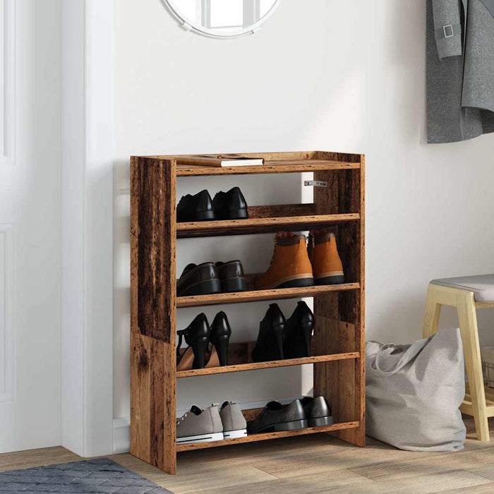 Shoe Rack Old Wood 60x25x81 cm Engineered Wood