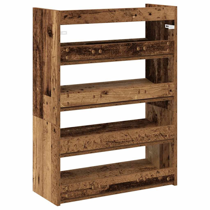 Shoe Rack Old Wood 60x25x81 cm Engineered Wood