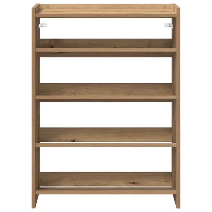 Shoe Rack Artisan Oak 60x25x81 cm Engineered Wood