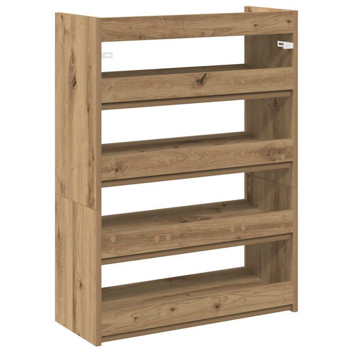 Shoe Rack Artisan Oak 60x25x81 cm Engineered Wood