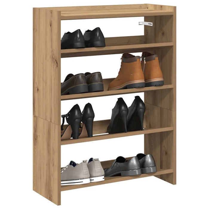 Shoe Rack Artisan Oak 60x25x81 cm Engineered Wood