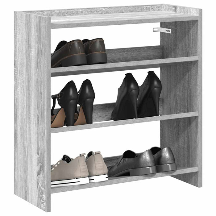 Shoe Rack Grey Sonoma 60x25x62 cm Engineered Wood