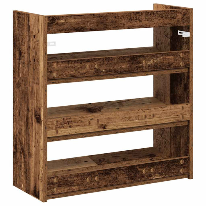 Shoe Rack Old Wood 60x25x62 cm Engineered Wood