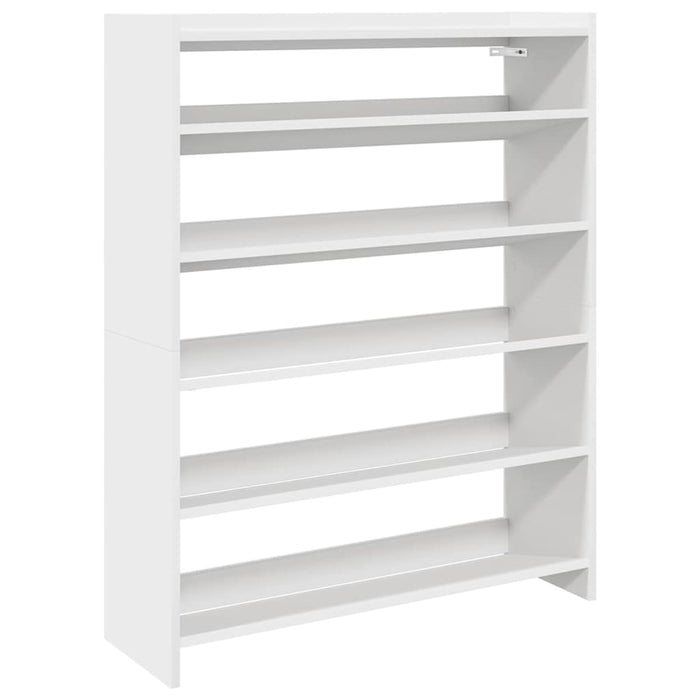 Shoe Rack White 80x25x100 cm Engineered Wood