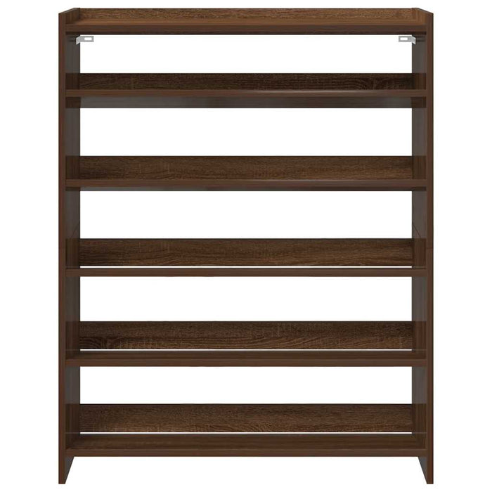 Shoe Rack Brown Oak 80x25x100 cm Engineered Wood