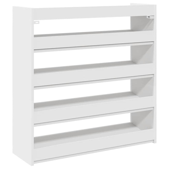 Shoe Rack White 80x25x81 cm Engineered Wood