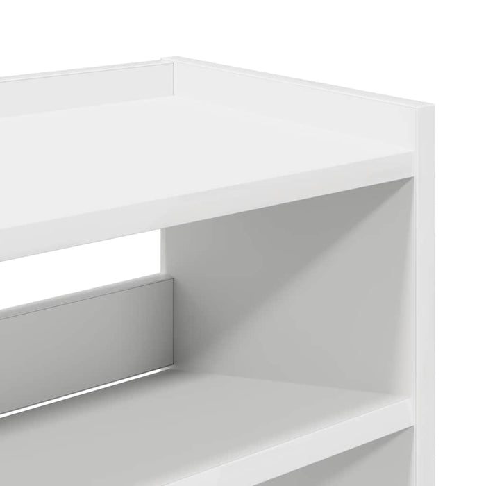 Shoe Rack White 80x25x81 cm Engineered Wood