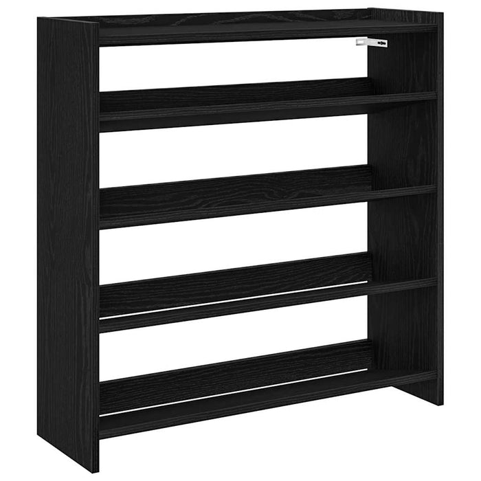 Shoe Rack Black 80x25x81 cm Engineered Wood