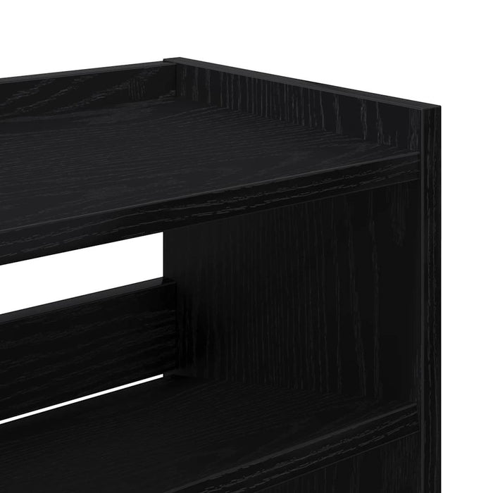 Shoe Rack Black 80x25x81 cm Engineered Wood