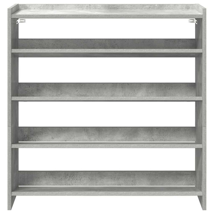 Shoe Rack Concrete Grey 80x25x81 cm Engineered Wood