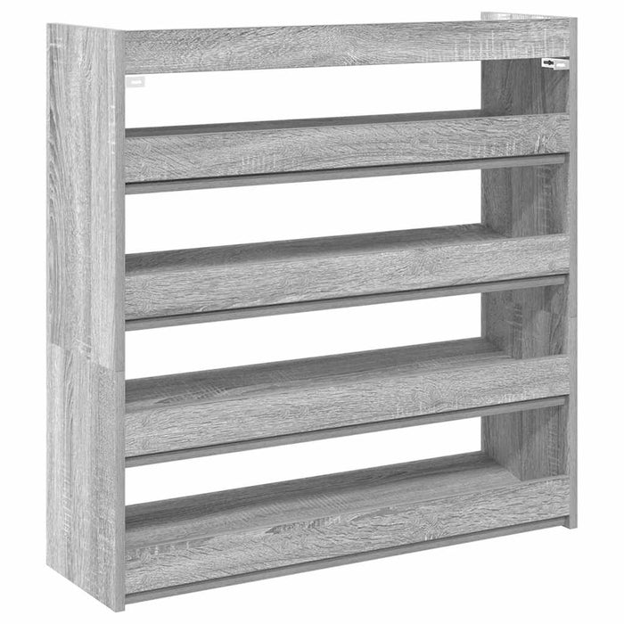 Shoe Rack Grey Sonoma 80x25x81 cm Engineered Wood