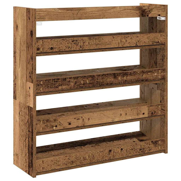 Shoe Rack Old Wood 80x25x81 cm Engineered Wood