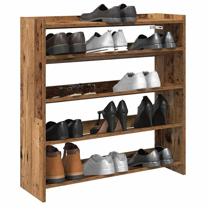 Shoe Rack Old Wood 80x25x81 cm Engineered Wood