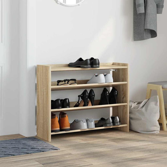 Shoe Rack Sonoma Oak 80x25x62 cm Engineered Wood