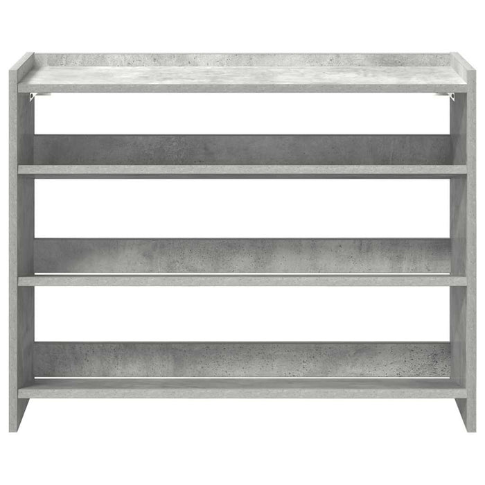 Shoe Rack Concrete Oak 80x25x62 cm Engineered Wood